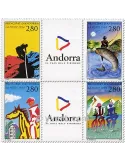 n° 450A/450B -  Timbre Andorre Poste