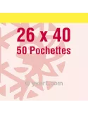 Pochettes simple soudure - Lxh:26x40mm (Fond transparent)
