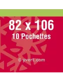 Pochettes simple soudure - Lxh:82x106mm (Fond noir) (D)