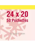 Pochettes simple soudure - Lxh:24x20mm (Fond transparent)