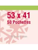 Pochettes simple soudure - Lxh:53x41mm (Fond transparent)