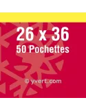 Pochettes simple soudure - Lxh:26x36mm (Fond noir)