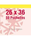 Pochettes simple soudure - Lxh:26x36mm (Fond transparent)