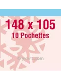 Pochettes simple soudure - Lxh:148x105mm (Fond transparent) (D)