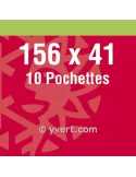 Pochettes simple soudure - Lxh:156x41mm (Fond noir)