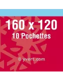 Pochettes simple soudure - Lxh:160x120mm (Fond noir) (D)