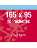 Pochettes simple soudure - Lxh:165x95mm (Fond noir)