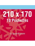 Pochettes simple soudure - Lxh:210x170mm (Fond noir) (D)