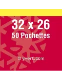 Pochettes simple soudure - Lxh:32x26mm (Fond noir)