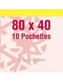Pochettes simple soudure - Lxh:80x40mm (Fond transparent)