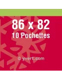Pochettes double soudure - Lxh:86x82mm (Fond noir)