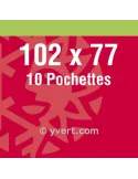 Pochettes double soudure - Lxh:102x77mm (Fond noir)