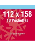 Pochettes double soudure - Lxh:112x158mm (Fond noir)