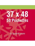Pochettes double soudure - Lxh:37x48mm (Fond noir)