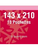 Pochettes double soudure - Lxh:143x210mm (Fond noir)