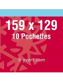 Pochettes double soudure - Lxh:159x129mm (Fond noir)