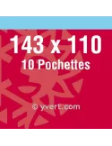 Pochettes double soudure - Lxh:143x110mm (Fond noir)
