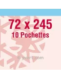 Pochettes double soudure - Lxh:72x245mm (Fond transparent)
