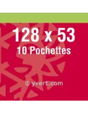 Pochettes double soudure - Lxh:128x53mm (Fond noir)