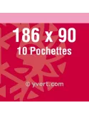 Pochettes double soudure - Lxh:186x90mm (Fond noir)