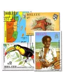 BELIZE : pochette de 100 timbres (Oblitérés)