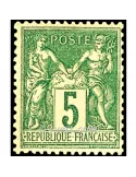 n° 75 obl. - Type Sage (Type II)
