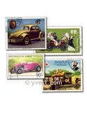 VOITURES : pochette de 200 timbres (Oblitérés)