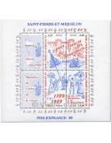n° 3 -  Timbre Saint-Pierre et Miquelon Bloc et feuillet