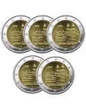 2 EURO COMMEMORATIVE 2021 : ALLEMAGNE - Cathédrale de Sachsen-Anhalt (5 pièces)