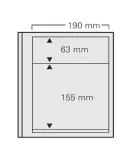 FEUILLES SPECIAL DUAL 619 : 2 BANDES/155x190 mm et 63x190 mm/  (FOND TRANSPARENT - PAR 5) - SAFE®