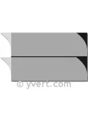 CARTES PLASTIQUES : 2 BANDES (par 12)