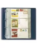 FEUILLES COMPACT A4 (3 POCHES : pour Env., Billets, 1er jours : 220x95mm) - SAFE® (x5)